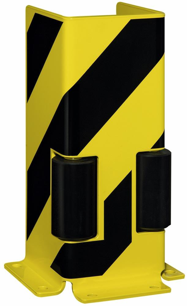 Anfahrschutz, Stahl-Winkel, kunststoffbeschichtet gelb/schwarz