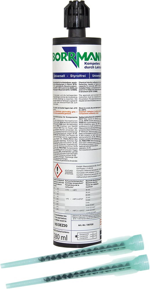 Borrmann Injektionsmörtel VMU plus, 280 ml - Borrmann Shop